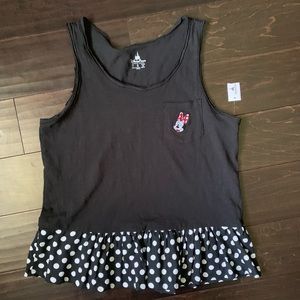 Disney Parks Minnie Peplum Sleeveless Top